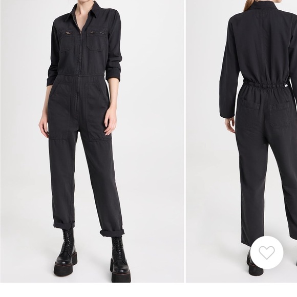 Mother The Specialist Jumpsuit Ankle - Faded Black - Picture 1 of 7